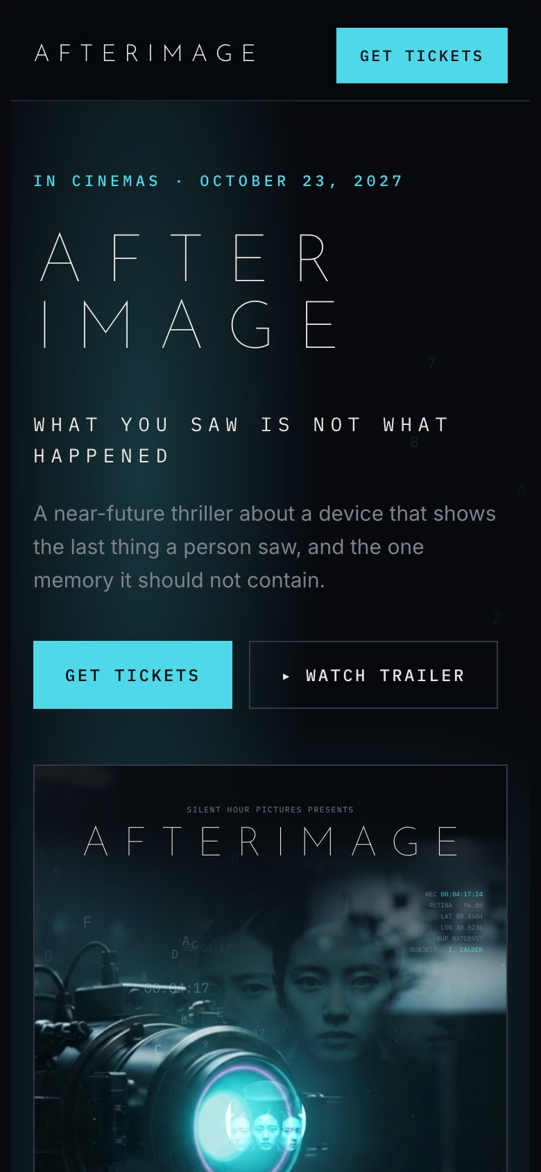 Afterimage home on a phone
