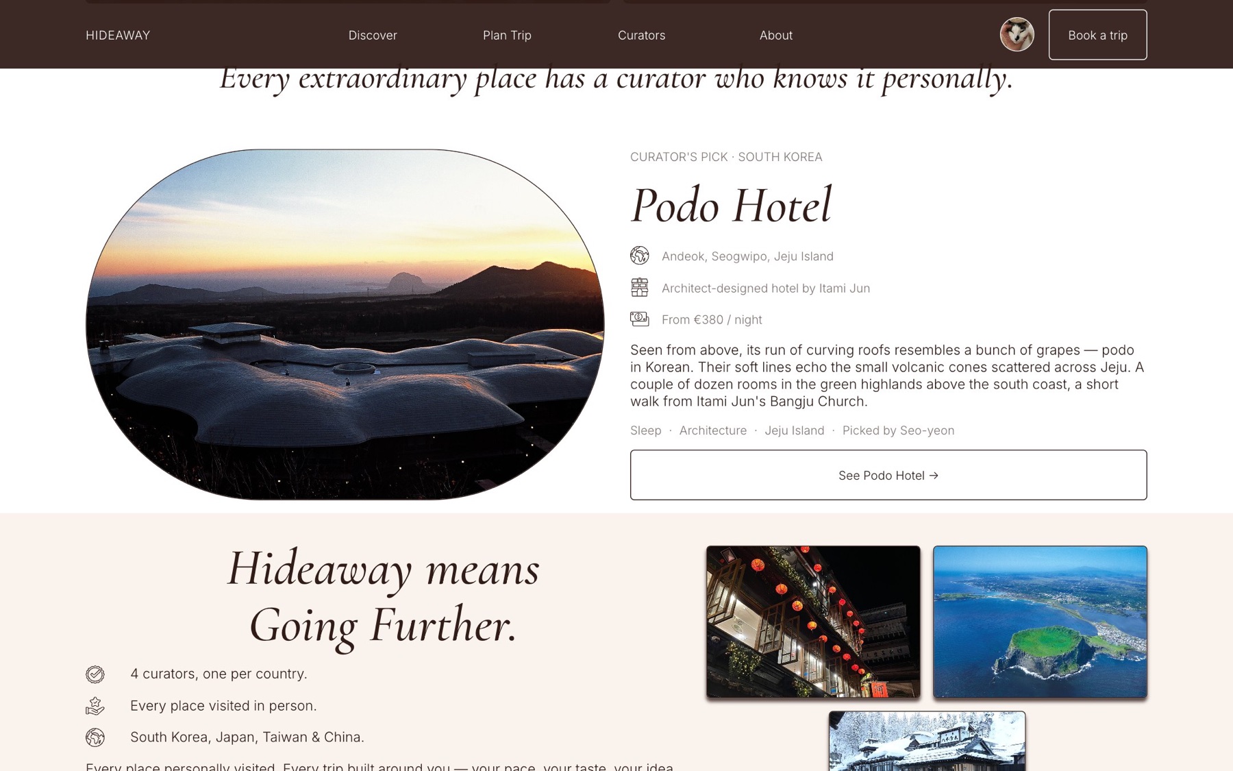 Featured place Podo Hotel in an oval frame