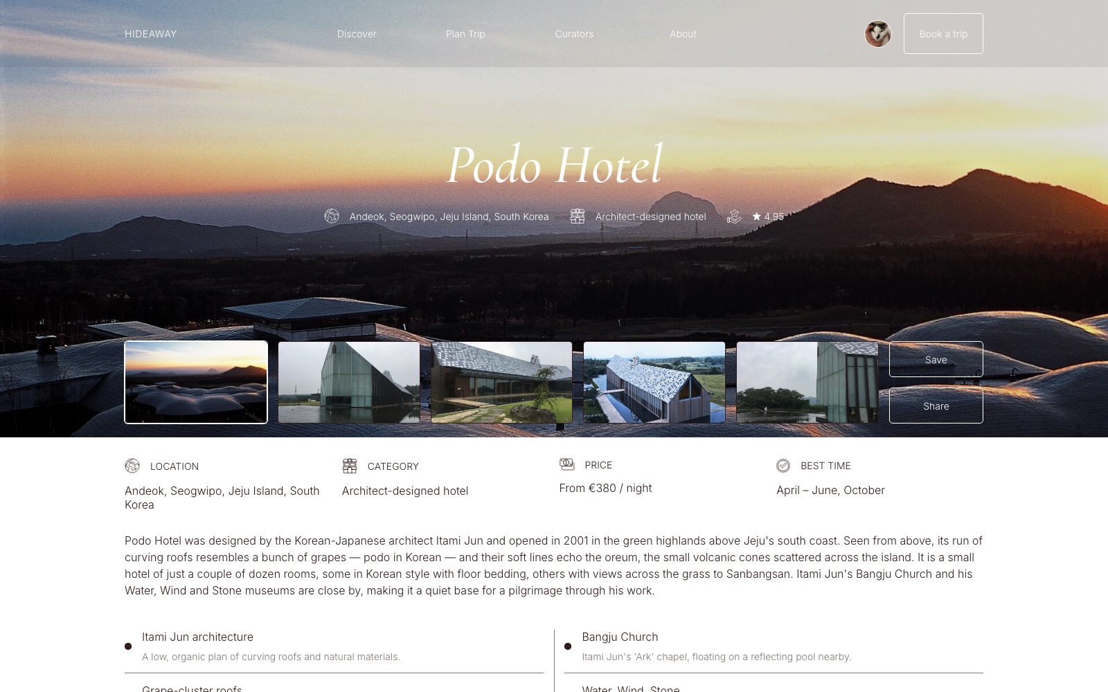 Podo Hotel place page with gallery and key facts