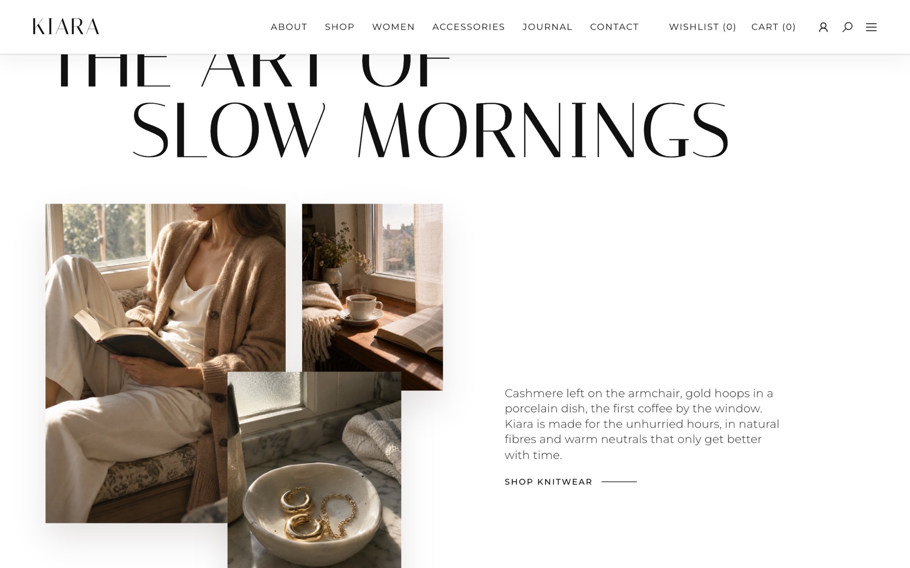 The art of slow mornings editorial