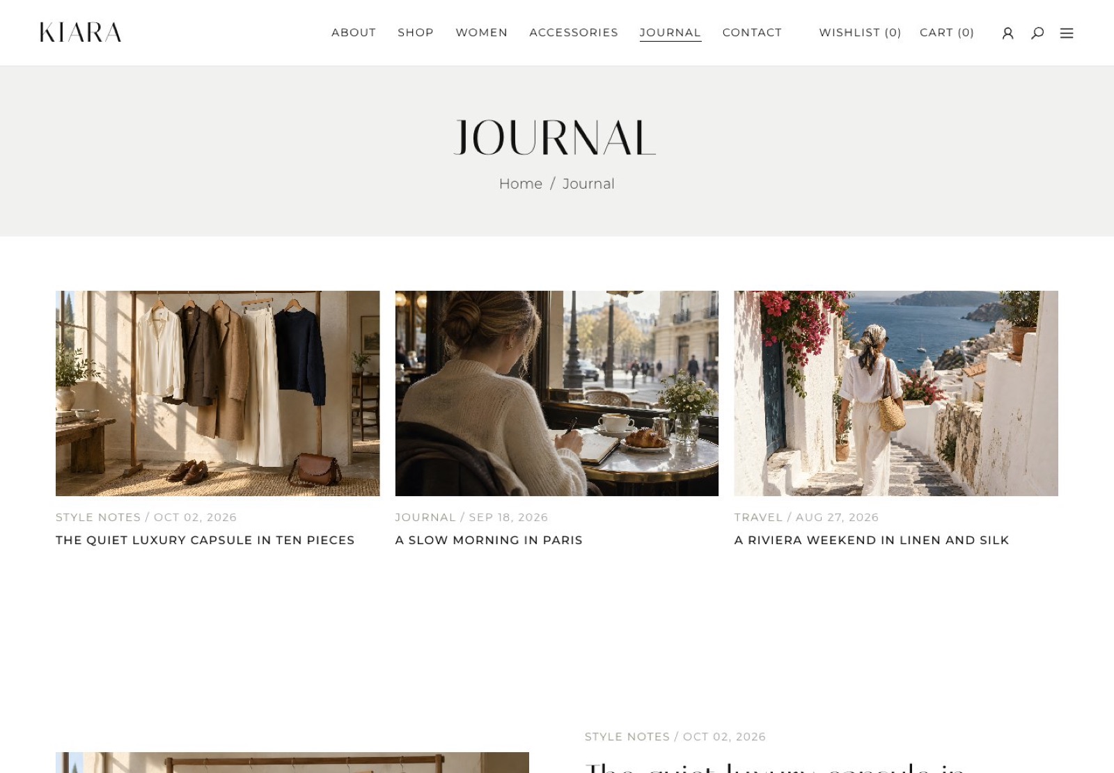 Journal with three stories