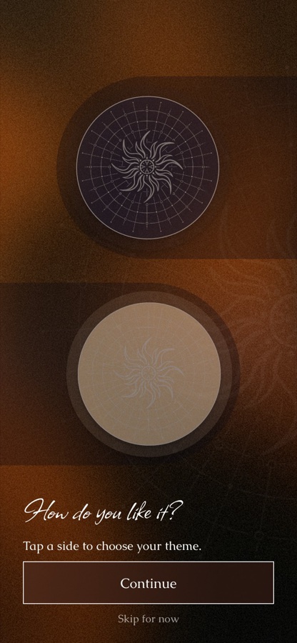 Theme settings